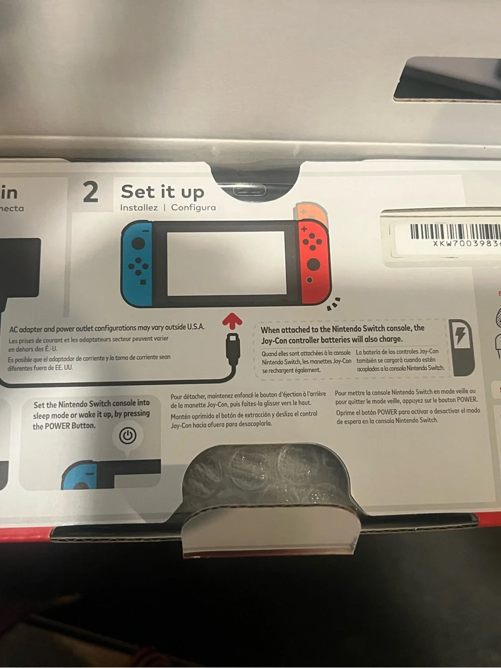 Nintendo Switch Console with Blue and Orange Joy‑Con